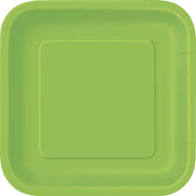 Piatti in Carta Verde Lime Quadrati 16 pezzi 17,4 cm