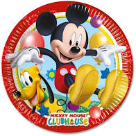 Piatti in Carta Topolino Mickey Mouse 8 pezzi 23 cm