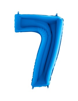 Palloncino Numero 7 Blu in Mylar cm 101