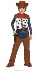 Costume Cow Boy Western 10-12 Anni Bambino Unisex