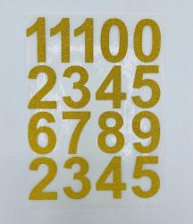 Adesivi Glitterati Lettere Numeri Oro 34 Numeri