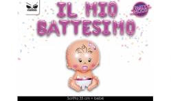 Kit Festone di Palloncini Il Mio Battesimo Bimba Femmina Bebè Rosa