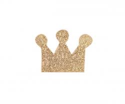 Adesivi Glitterati a forma di Corona Glitter Oro 20 pezzi 3,5x2,5 cm accessori Bomboniere