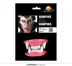 Dentiera Denti Vampiro Conte Dracula parte superiore e inferiore in plastica