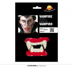 Dentiera Denti Vampiro Conte Dracula parte superiore e inferiore in plastica