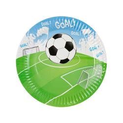 Piatti in Carta Calcio Pallone Goal 10 pezzi 18 cm