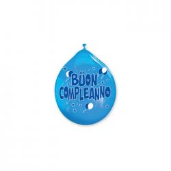 Palloncini Azzurri Buon Compleanno 10'' diametro 26 cm 20 pezzi