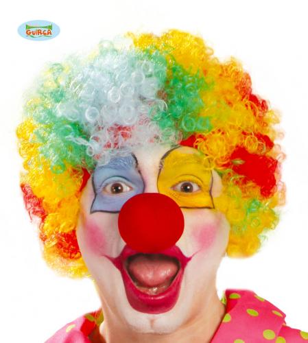 Parrucca Riccia Multicolor Colorata Clown Pagliaccio