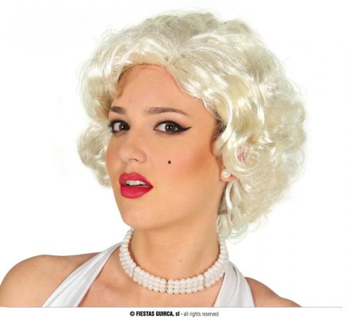 Parrucca Bionda Platino Riccia Sex Simbol Marilyn