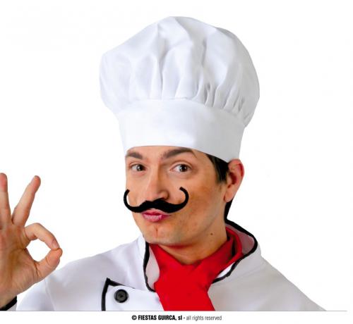 Cappello Cuoco Cuoca in Cotone Bianco