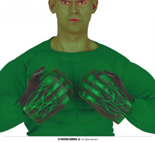 Guanti Extra Verdi in Lattice effetto 3D Hulk Mostro Verde Superoeroe