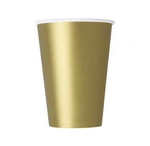Bicchieri in carta Oro 14 pezzi 270 ml