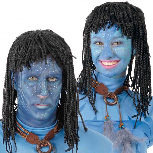 Parrucca Treccine Nere Afro Avatar Indigeni