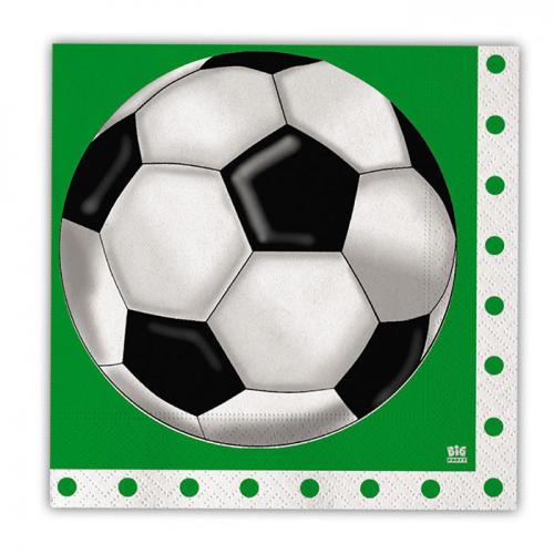 Tovaglioli in Carta Pallone Calcio 20 pezzi 33x33 cm
