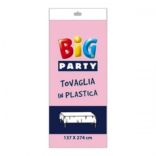 Tovaglia in Plastica di colore Rosa 137x274 cm