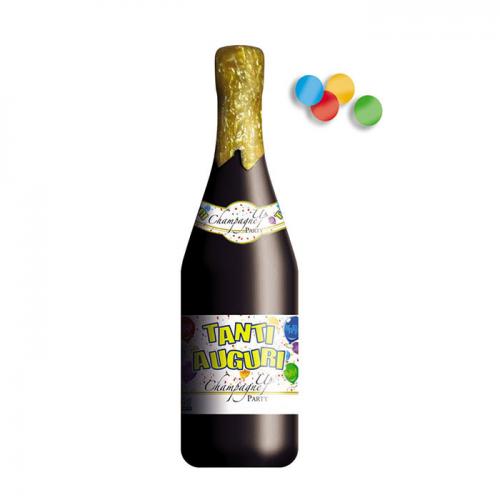 Sparacoriandoli Bottiglia Champagne Coriandoli Multicolor 30 cm