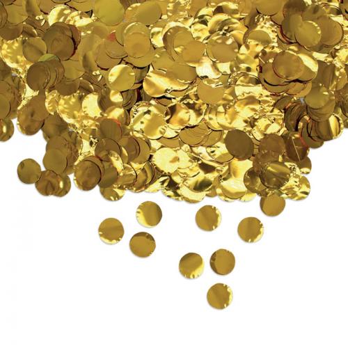 Coriandoli Oro Metal in Foil 50 gr. Tondi 2 cm