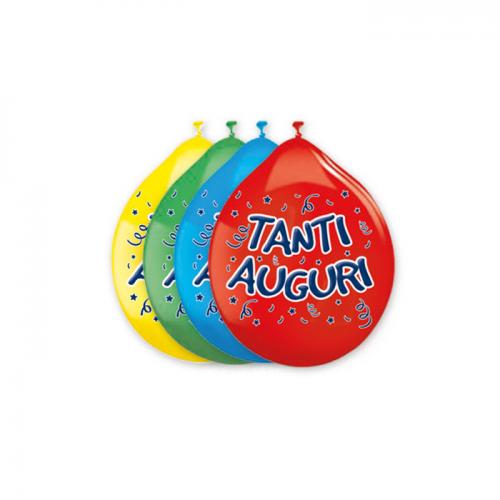 Palloncini Mix Color Tanti Auguri 10'' diametro 26 cm 20 pezzi