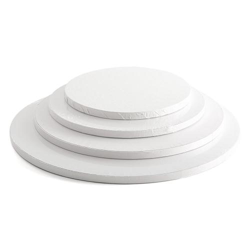 Cakeboard Piatto Torta in Cartone Robusto Bianco Tondo 30 cm spessore 1,2 cm